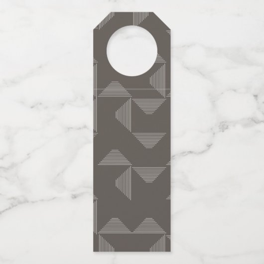 Simple, modern, trendy geometric graphic pattern flaschenanhänger (Vorderseite)