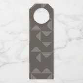 Simple, modern, trendy geometric graphic pattern flaschenanhänger (Rückseite)
