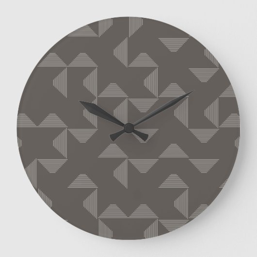 Simple, modern, trendy geometric graphic pattern große wanduhr (Vorderseite)