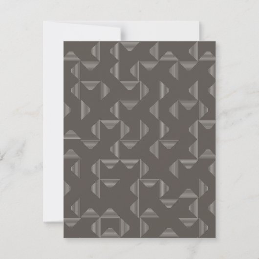 Simple, modern, trendy geometric graphic pattern mitteilungskarte (Vorderseite)