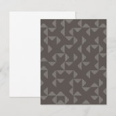 Simple, modern, trendy geometric graphic pattern mitteilungskarte (Vorne/Hinten)