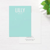 Simple Modern Turquoise Earring Display Card (Schreibtisch)