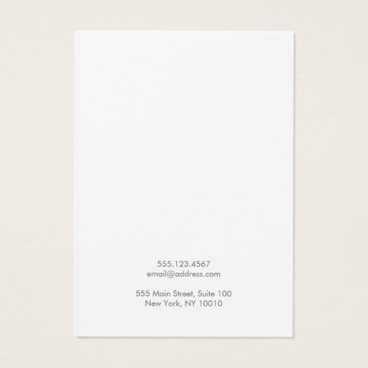 Simple Modern Turquoise Earring Display Card (Rückseite)