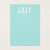 Simple Modern Turquoise Earring Display Card (Vorderseite)