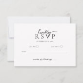 Simple Modern Typography Script Wedding RSVP Karte (Vorderseite)