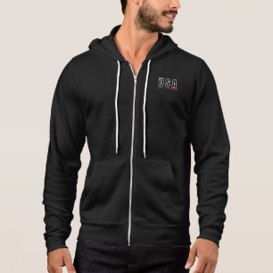 Simple Modern USA America Art Letter Flag Souvenir Hoodie