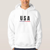 Simple Modern USA America Art Letter Flag Souvenir Hoodie (Vorderseite)