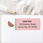 Simple Modern Watermelon Slice Mail-Adresse Etiket (Insitu)