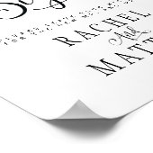 Simple&Modern Wedbook Sign Value Poster (Ecke)