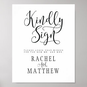 Simple&Modern Wedbook Sign Value Poster
