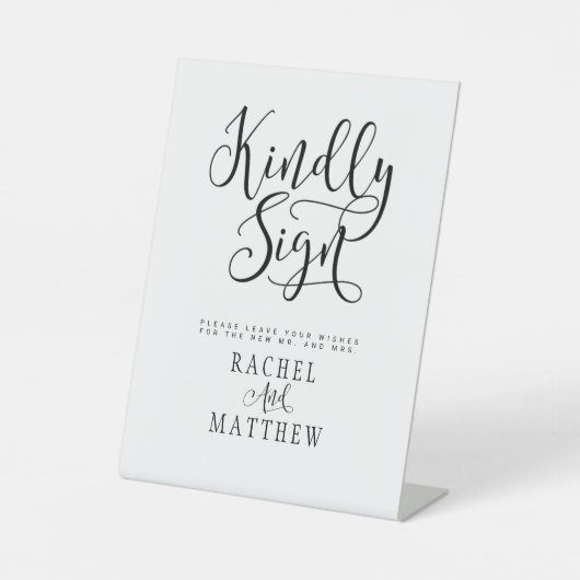 Simple&Modern Wedding Gästebuch Sockelschild (Vorderseite)