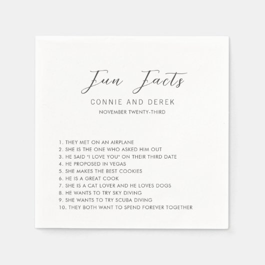 Simple Modern Wedding Serviette (Vorderseite)