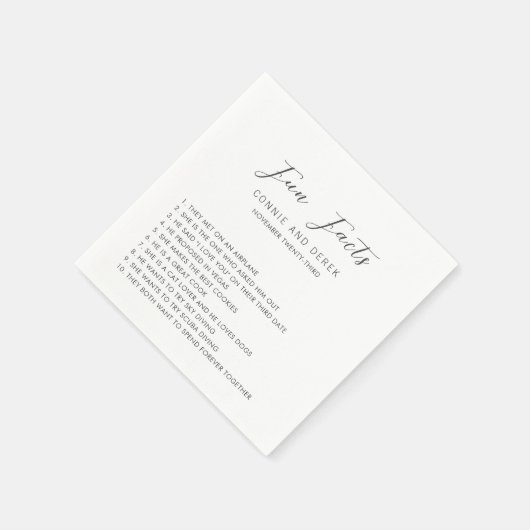 Simple Modern Wedding Serviette (Ecke)