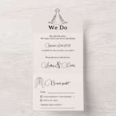 Simple Modern Wedding Silhouette Collection All In One Einladung (Innen)