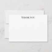 Simple Modern Wedding Thank you card Dankeskarte (Rückseite)