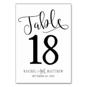 Simple&Modern Wedding Tischnummer Card (Vorderseite)