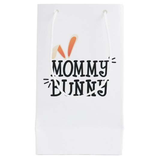 Simple Mommy Bunny Ostertypografie | Geschenktasch Kleine Geschenktüte (Vorderseite)