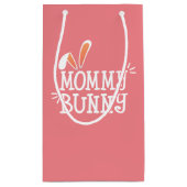 Simple Mommy Bunny Ostertypografie | Geschenktasch Kleine Geschenktüte (Rückseite)