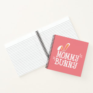 Simple Mommy Bunny Ostertypografie   Notebook Notizblock