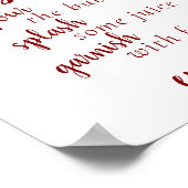 Simple Momosa Bar | Candy Apple Red Any Event Sign Poster (Ecke)