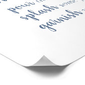 Simple Momosa Bar | Dusty Blue Any Event Sign Poster (Ecke)