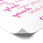 Simple Momosa Bar | Fall Orange Any Event Sign Poster (Ecke)