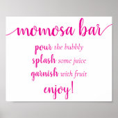 Simple Momosa Bar | Jedes Ereignis wird in Pink an Poster (Vorne)