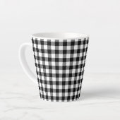 Simple Monochrome Buffalo Plaid Pattern Milchtasse (Linke Ecke)
