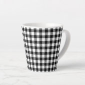 Simple Monochrome Buffalo Plaid Pattern Milchtasse (Rechte Ecke)