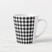 Simple Monochrome Buffalo Plaid Pattern Milchtasse (Rechts)