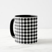 Simple Monochrome Buffalo Plaid Pattern Tasse (Vorderseite Links)