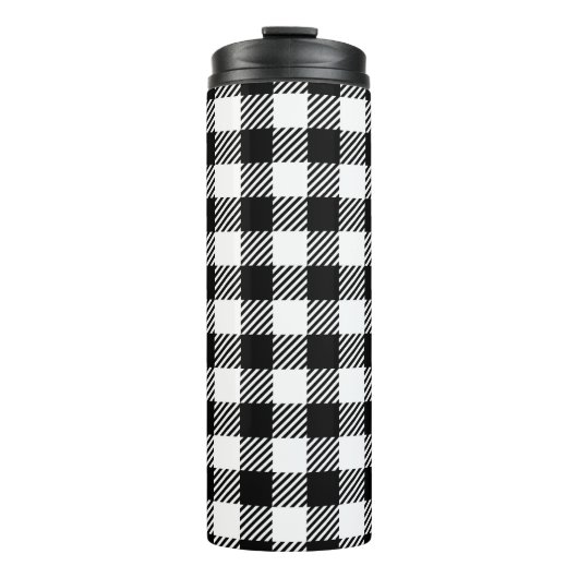 Simple Monochrome Buffalo Plaid Pattern Thermosbecher (Vorderseite)