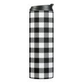 Simple Monochrome Buffalo Plaid Pattern Thermosbecher (Nach links gedreht)