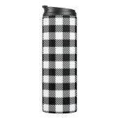 Simple Monochrome Buffalo Plaid Pattern Thermosbecher (Nach rechts gedreht)