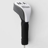 Simple monogram add your name letter man minimal golf headcover (angewinkelt)