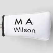 Simple monogram add your name letter man minimal golf headcover (Vorderseite)