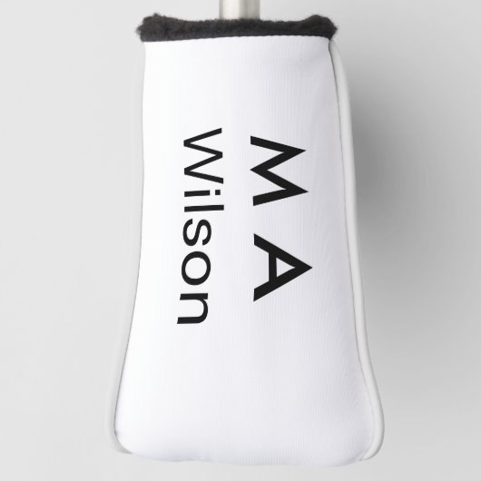 Simple monogram add your name letter man minimal golf headcover (Rotieren 90)