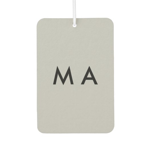 Simple monogram add your name letter man minimal t autolufterfrischer (Vorderseite)