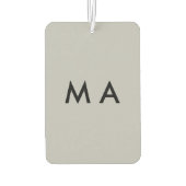 Simple monogram add your name letter man minimal t autolufterfrischer (Rückseite)