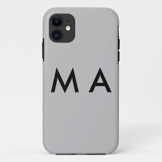 Simple monogram add your name letter man minimal t Case-Mate iPhone hülle (Rückseite)