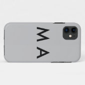 Simple monogram add your name letter man minimal t Case-Mate iPhone hülle (Rückseite (Horizontal))