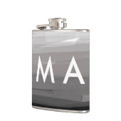 Simple monogram add your name letter man minimal t flachmann (Links)