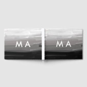 Simple monogram add your name letter man minimal t gästebuch (Voll)