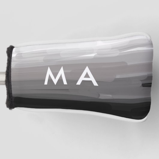 Simple monogram add your name letter man minimal t golf headcover (Vorderseite)
