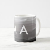 Simple monogram add your name letter man minimal t kaffeetasse (VorderseiteRechts)