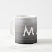 Simple monogram add your name letter man minimal t kaffeetasse (Vorderseite Links)