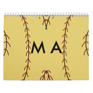 Simple monogram add your name letter man minimal t kalender