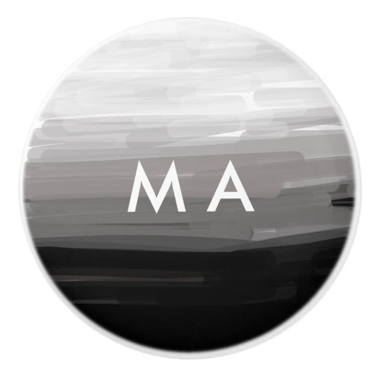 Simple monogram add your name letter man minimal t keramikknauf (Vorderseite)