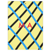 Simple monogram add your name letter man minimal t klemmbrett (Rückseite)