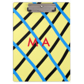 Simple monogram add your name letter man minimal t klemmbrett (Vorderseite)